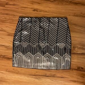 Sequined Stretchy Express Skirt